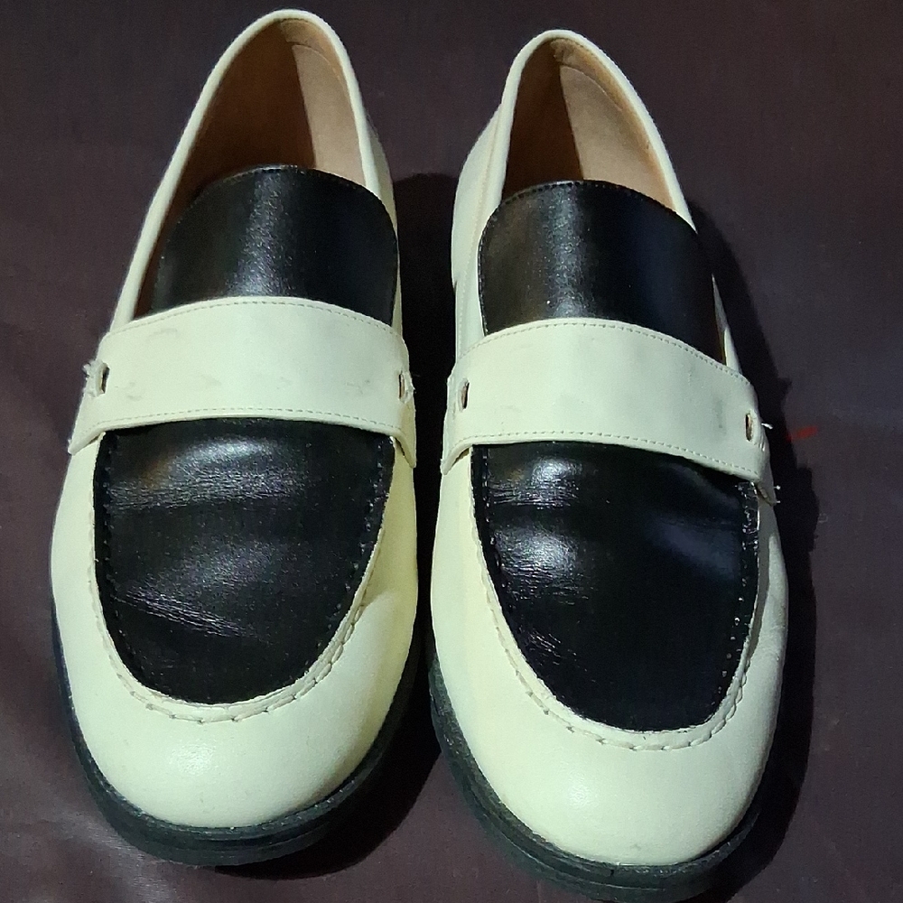 Cole Haan Black and Cream Men's Loafers